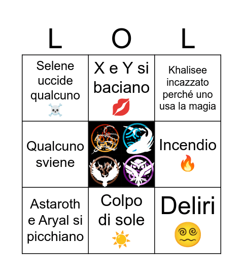 Missione pazza Bingo Card