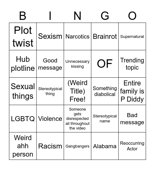TT Bingo Card