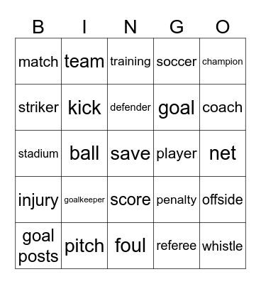 Football Bingo Card