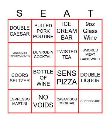 SERVER BINGO Card