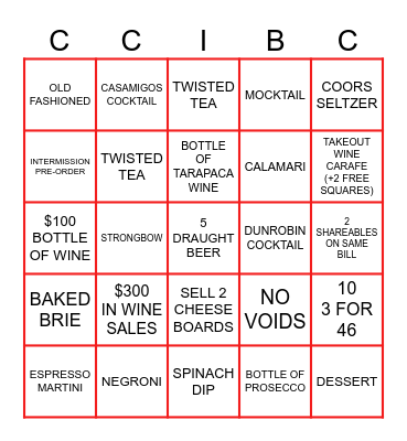 SERVER BINGO Card
