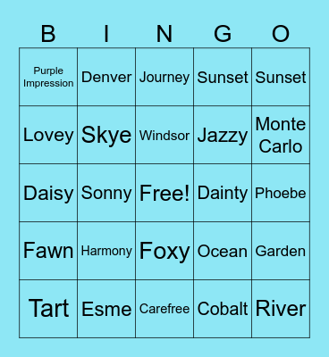 PL Blingo Bingo Card