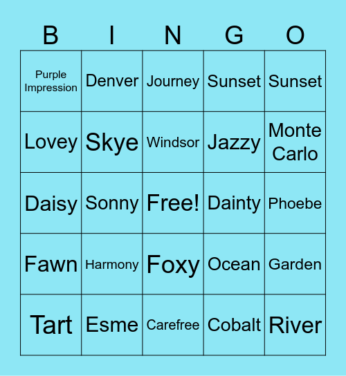 PL Blingo Bingo Card