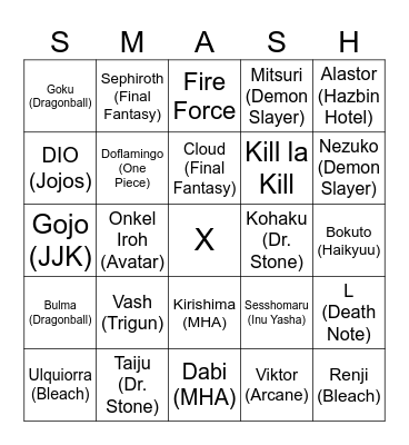 LBM - Selfie - Bingo Card