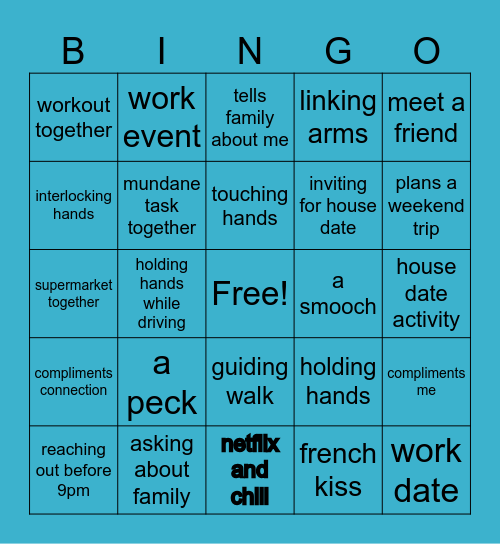 Shamale's Pace Bingo Card