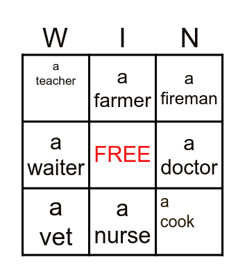 Job Bingo Card