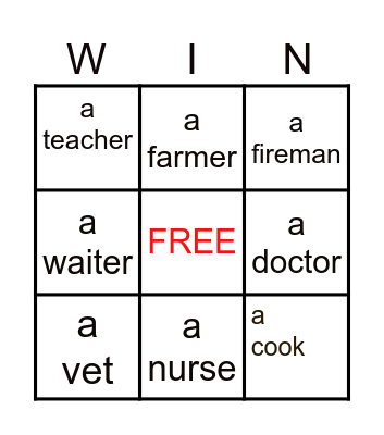 Job Bingo Card