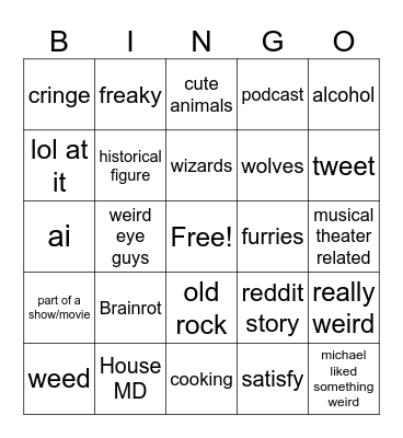 REELS 2 Bingo Card