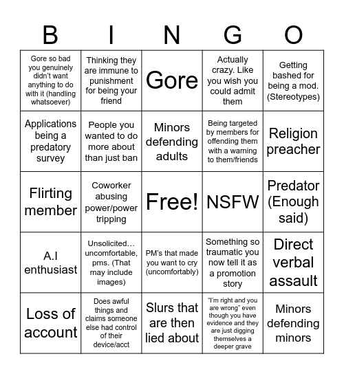 “We dealt with that” bingo card! Bingo Card