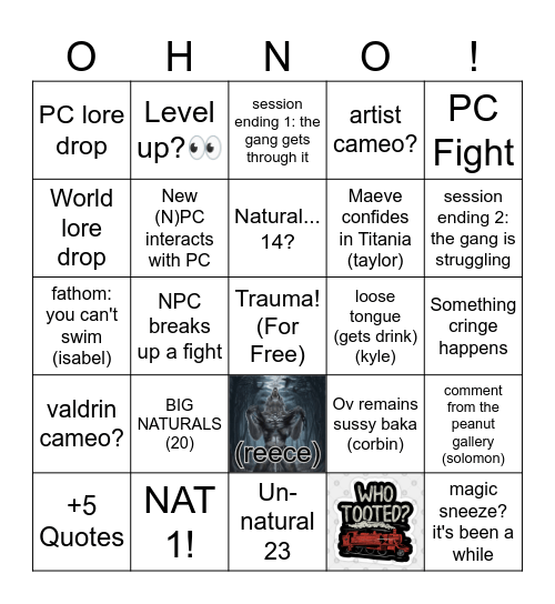 Trauma Tiem :) Bingo Card