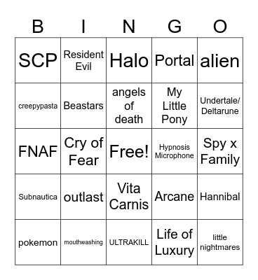 interest bingooo Bingo Card