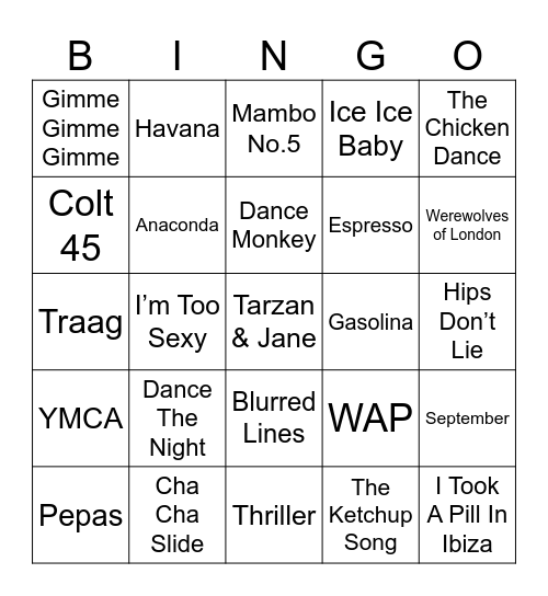 GREENGOS Bingo Card