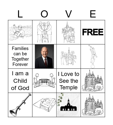 Temple Bingo Card