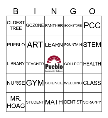 PCC Bingo! Bingo Card