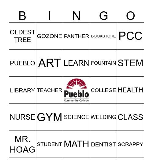 PCC Bingo! Bingo Card