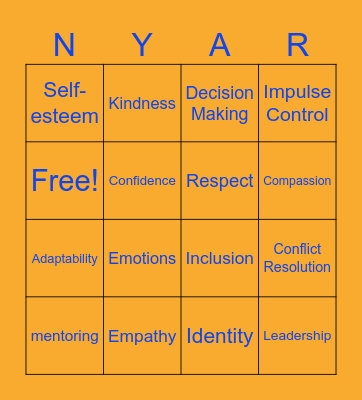 Beyond Traditional Mentoring Bingo Card