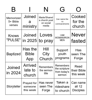 HILL CITY Meet & Greet Bingo Card