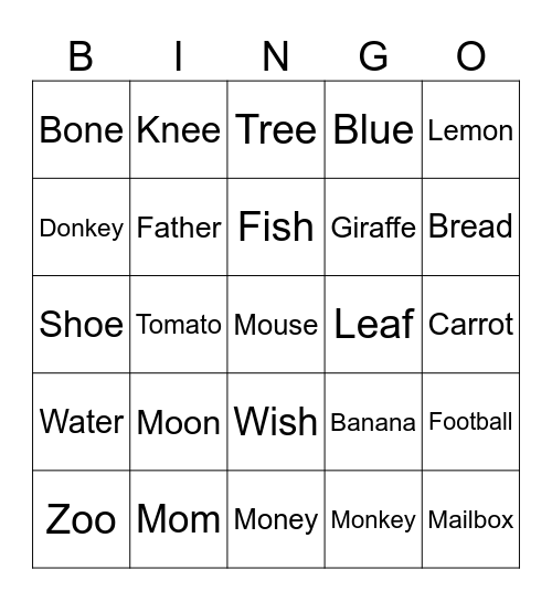 Bingo Review Bingo Card