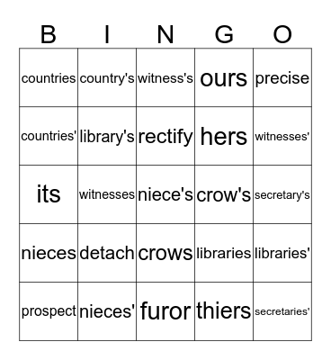 Ryan's Bingo Sheet Bingo Card
