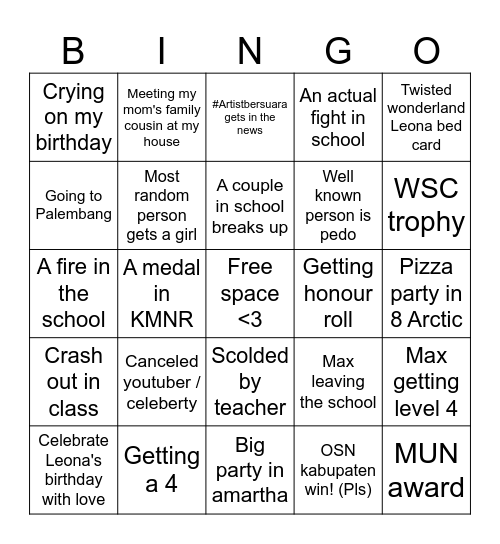 2025 bingo Card