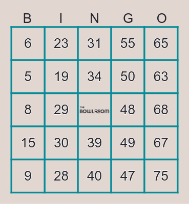 THE BOWLROOM'S COOLEST Bingo Card