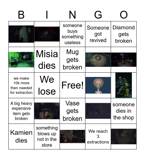 Friends R.E.P.O. Bingo Card