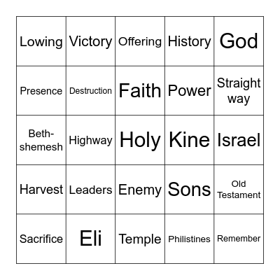 3.2.25 _ 1 Samuel Bingo Card