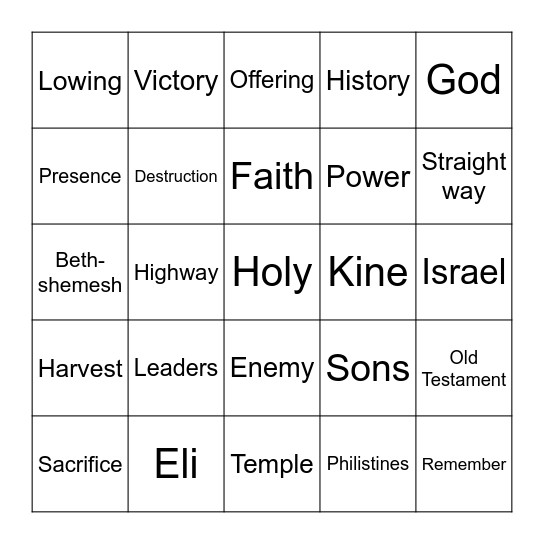 3.2.25 _ 1 Samuel Bingo Card