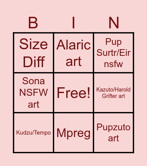 Tagus' Birthday Wishlist Bingo Card