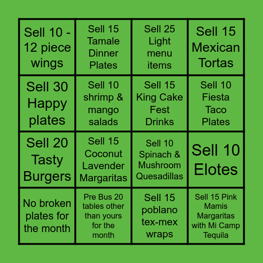 Mami's March Server BINGO Card