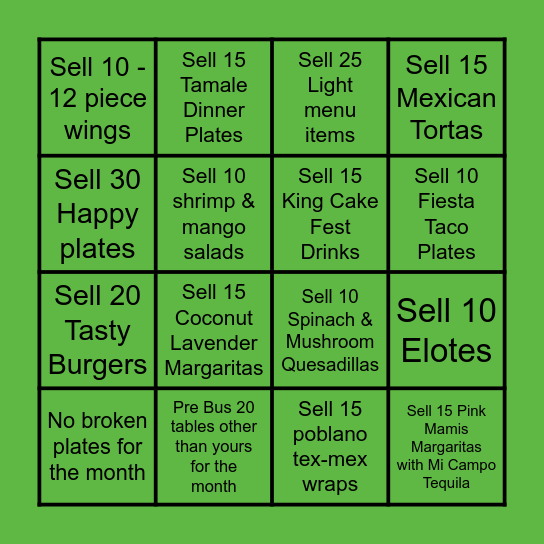 Mami's March Server BINGO Card