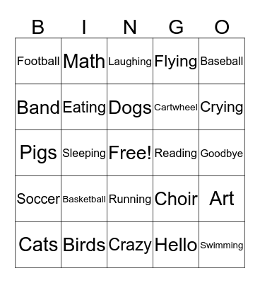 Bingo Card