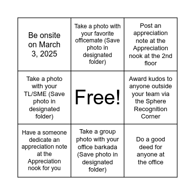 M.E.E.T. BINGO Card