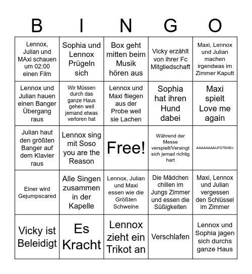 Altenberger Bingo Card