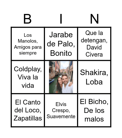BINGO MUSICAL Bingo Card
