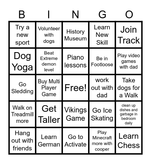 Tiberius 2025 Bingo Card