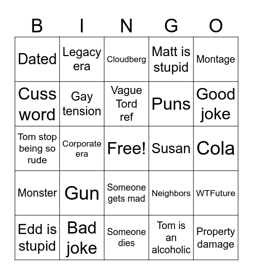 Eddsworld Bingo Card