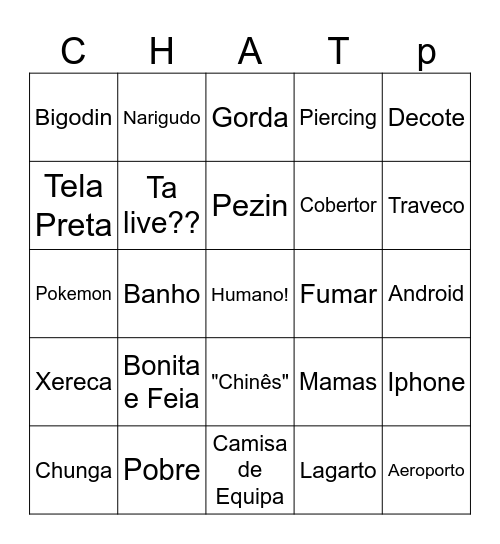 Chat PT do Gabz Bingo Card