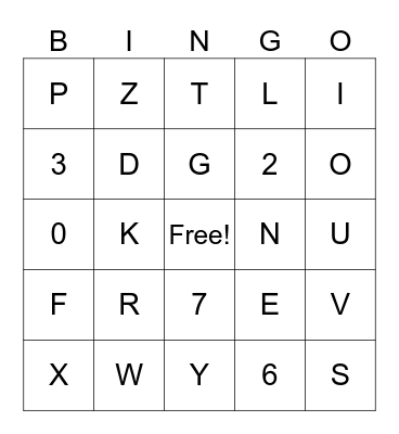 Bath Munchkin Letters & Numbers Bingo Card