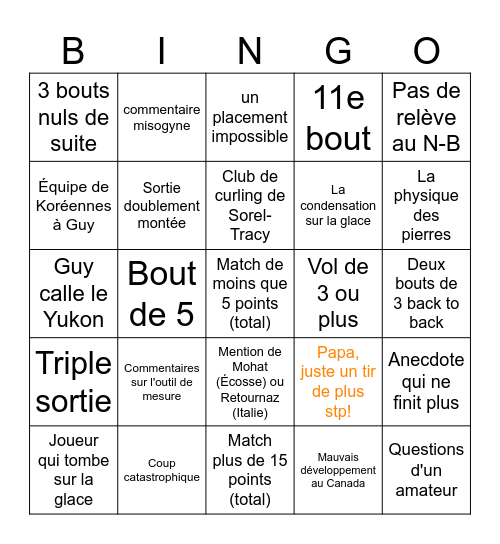 Brier 2025 Bingo Card