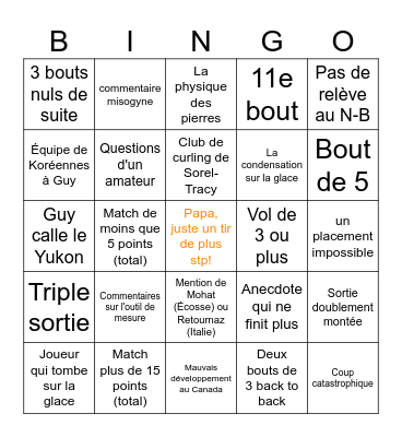 Brier 2025 Bingo Card