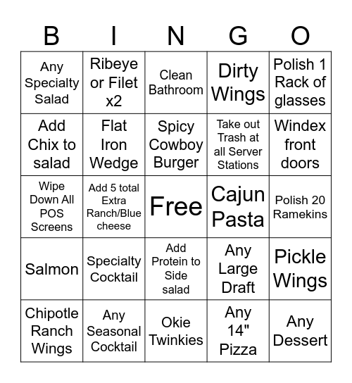 Nichols Hills Bingo Card