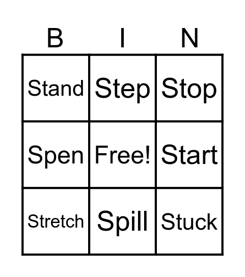 Blended Sounds Bingo Card