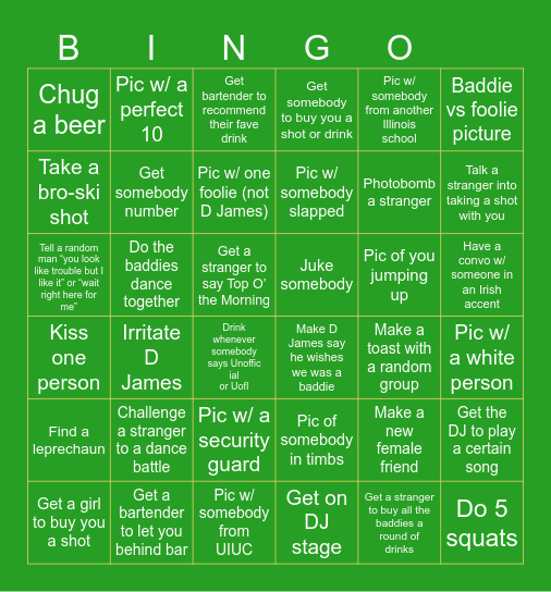 Thee Baddies Unofficial ‘25 Bingo Card