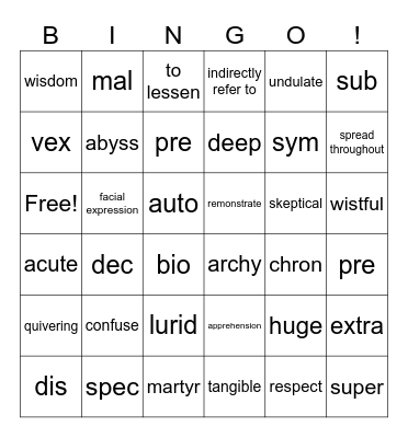 Caesar's English Lessons 1-18 Bingo Card