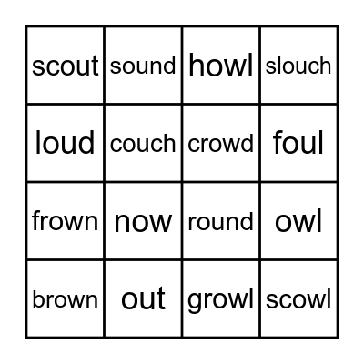 ou ow BINGO Card