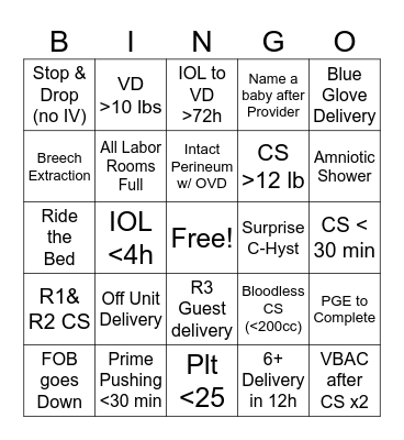 L&D Bingo Card