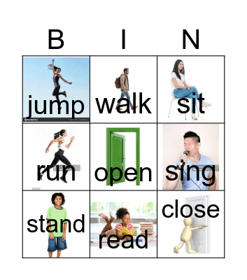 lesson 3 - simple verbs Bingo Card
