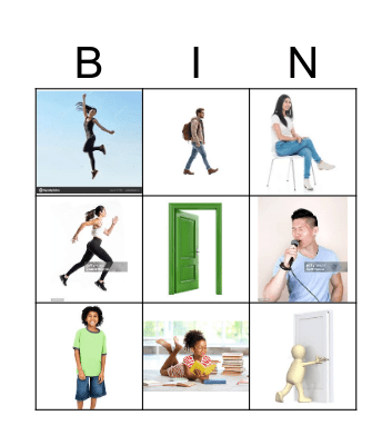 lesson 3 - simple verbs - no words Bingo Card