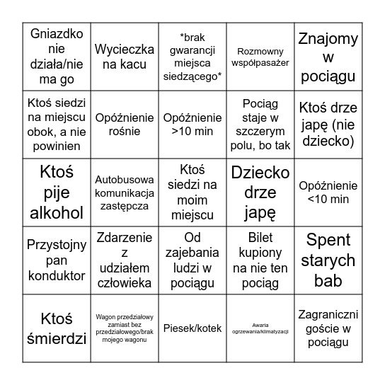 PKP BINGO Card